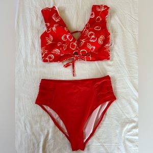 NWT Cupshe Red Cherry Bikini